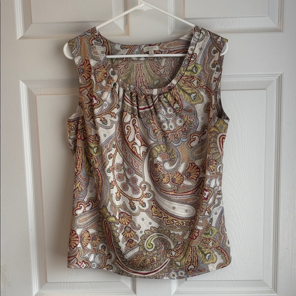 Talbots Paisley Sleeveless Top - Multicolor